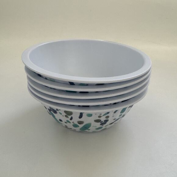 C&C California Outdoor Melamine Bowls Set of 5 MCM Colorful - Picture 1 of 8